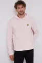 ροζ Lyle & Scott - Βαμβακερή μπλούζα