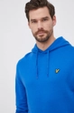 modra Lyle & Scott bombažna mikica