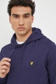 σκούρο μπλε Βαμβακερή μπλούζα Lyle & Scott Ανδρικά