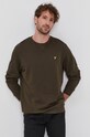 Lyle & Scott - Hanorac de bumbac verde ML424VOG.W485
