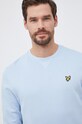 Lyle & Scott - Bluza bawełniana niebieski ML424VOG.W487