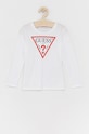 Dětské tričko s dlouhým rukávem Guess kulatý bílá N84I24.K8HM0