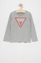 Detské tričko s dlhým rukávom Guess bavlna sivá N84I24.K8HM0