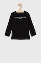 Tommy Hilfiger Longsleeve bawełniany dziecięcy nadruk czarny KS0KS00202.4890