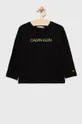 czarny Calvin Klein Jeans Longsleeve bawełniany dziecięcy IB0IB00599.4890 Chłopięcy