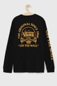 Vans - Longsleeve bawełniany dziecięcy czarny