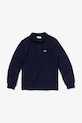 Lacoste longsleeve bawełniany dziecięcy granatowy PJ8915