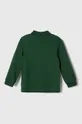 Detská bavlnená košeľa s dlhým rukávom Lacoste zelená