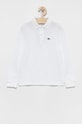 Lacoste longsleeve bawełniany dziecięcy bawełna biały PJ8915