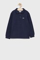 Lacoste gyerek pamut hosszú ujjú felső galléros sötétkék PJ8915
