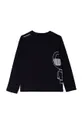 Karl Lagerfeld Longsleeve bawełniany dziecięcy Z25306.162.174 czarny