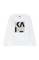 biela Karl Lagerfeld - Detské tričko s dlhým rukávom Chlapčenský