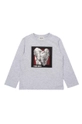 szary Kenzo Kids Longsleeve bawełniany dziecięcy Chłopięcy