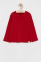 červená Detská bavlnená košeľa s dlhým rukávom GAP Chlapčenský