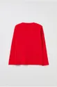 Detská bavlnená košeľa s dlhým rukávom OVS červená
