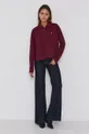 Bavlnené tričko s dlhým rukávom Polo Ralph Lauren burgundské