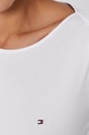 Bavlněné tričko s dlouhým rukávem Tommy Hilfiger WW0WW31669.4890 bílá