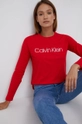 Calvin Klein Longsleeve bawełniany czerwony