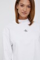Calvin Klein Jeans Longsleeve bawełniany J20J216773.4890 biały J20J216773.4890