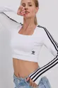 biela Tričko s dlhým rukávom adidas Originals H37769