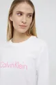 белый Хлопковый пижамный лонгслив Calvin Klein Underwear Женский