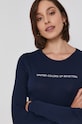 United Colors of Benetton Longsleeve din bumbac bleumarin 3GA2E16G0.016