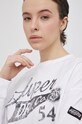 Bavlněné tričko s dlouhým rukávem Superdry bílá W6011190A.01C