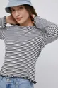 Βαμβακερή μπλούζα με μακριά μανίκια Tommy Jeans Γυναικεία