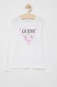 Guess Longsleeve dziecięcy nadruk biały J84I36.K8HM0