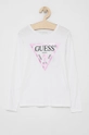 bela Otroški longsleeve Guess Dekliški