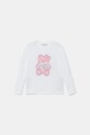 Detské tričko s dlhým rukávom Guess s elastanom biela K1YI22.K6YW1