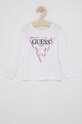 Guess Longsleeve dziecięcy nadruk biały K84I18.K8HM0
