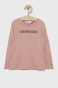Calvin Klein Jeans Longsleeve dziecięcy IG0IG01014.4890 nadruk różowy IG0IG01014.4890