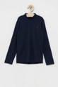 granatowy Tommy Hilfiger Longsleeve dziecięcy Dziewczęcy