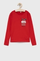 czerwony Kids Only Longsleeve bawełniany dziecięcy Dziewczęcy