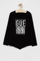 czarny Guess Longsleeve dziecięcy Dziewczęcy