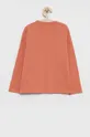 Guess - Detská bavlnená košeľa s dlhým rukávom oranžová