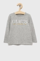 сірий Дитячий лонгслів Guess Для дівчаток