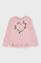 Mayoral Longsleeve dziecięcy aplikacja różowy 4012.6H.Mini