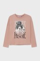 Mayoral Longsleeve dziecięcy nadruk różowy 7095.8G.Junior