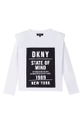 белый Детский лонгслив Dkny Для девочек