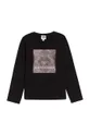 čierna Karl Lagerfeld - Detské tričko s dlhým rukávom Dievčenský