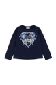 granatowy Kenzo Kids Longsleeve dziecięcy Dziewczęcy