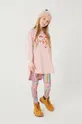 Detská bavlnená košeľa s dlhým rukávom Femi Stories Lasti ružová