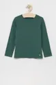 zelená Detská bavlnená košeľa s dlhým rukávom United Colors of Benetton Dievčenský