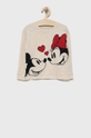 beżowy GAP longsleeve bawełniany dziecięcy x Disney Dziewczęcy