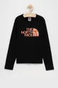 czarny The North Face Longsleeve dziecięcy Dziecięcy