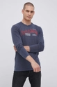 granatowy Premium by Jack&Jones Longsleeve bawełniany