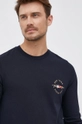 granatowy Tommy Hilfiger Longsleeve bawełniany