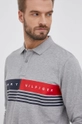 szary Tommy Hilfiger Longsleeve bawełniany